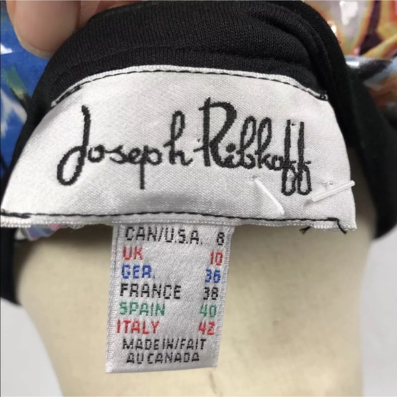 💕 Vintage Joseph Ribkoff Abstract Cardigan Blouse Jacket - Picture 6 of 7